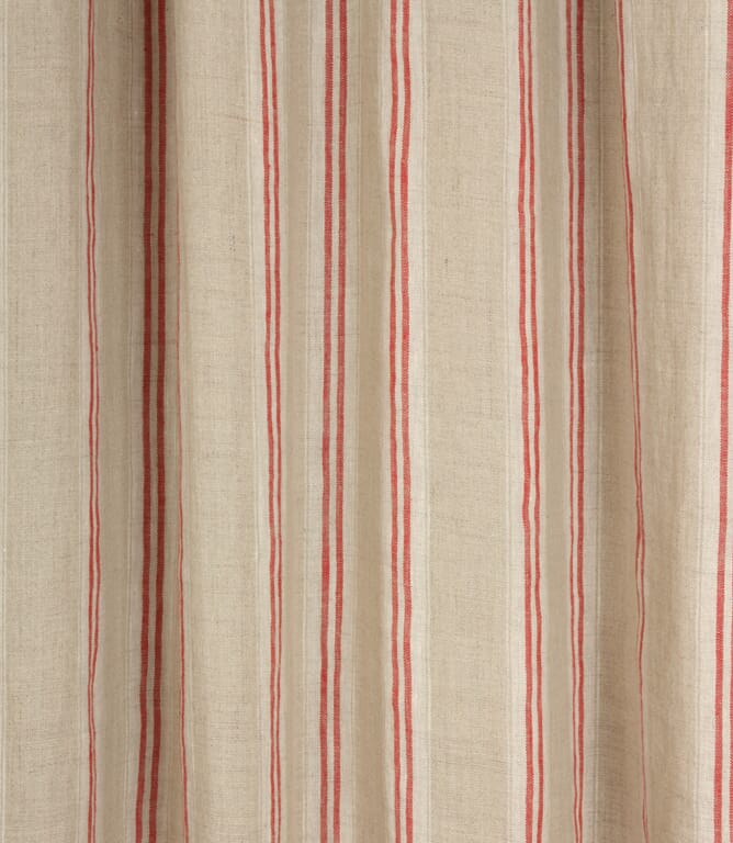 Cotswold Linen Stripe Fabric / Red