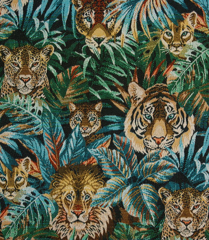 Big Cats Fabric / Emerald