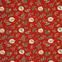 Christmas Globe Fabric / Rouge