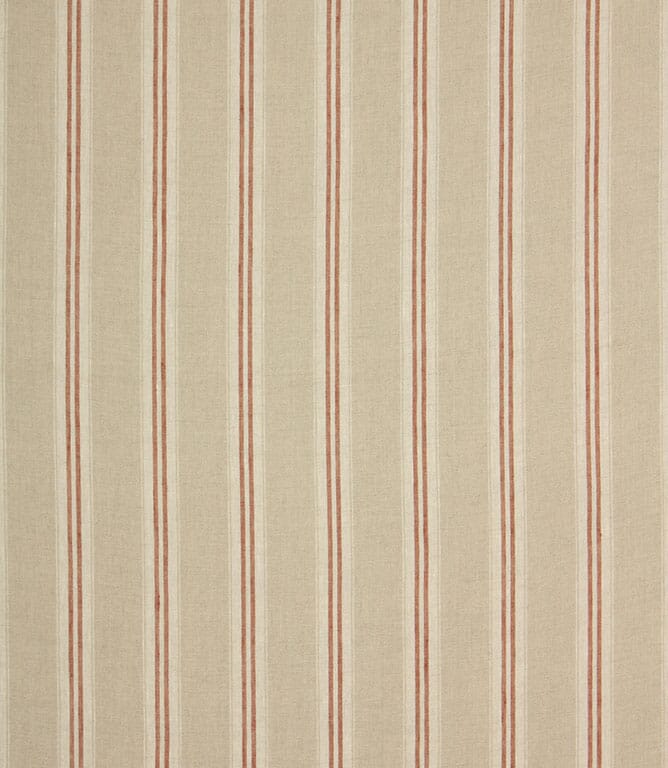 Cotswold Linen Stripe Fabric / Terracotta