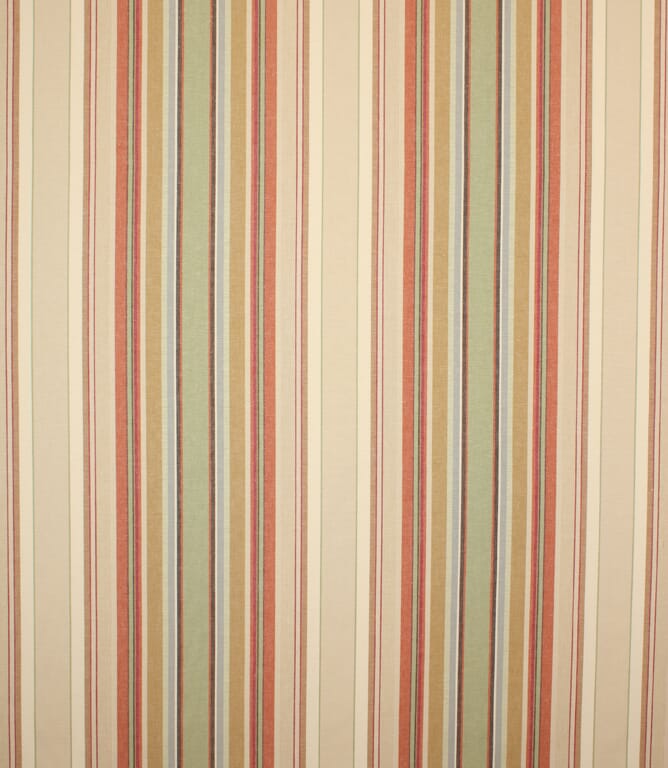 Falmouth Stripe Fabric / Brick