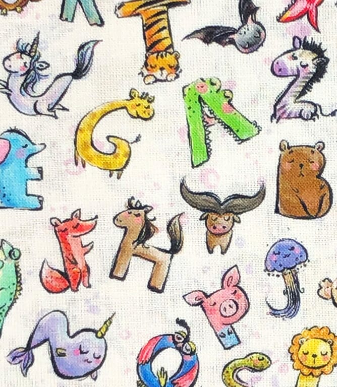 Animal Alphabet  Fabric / Multi