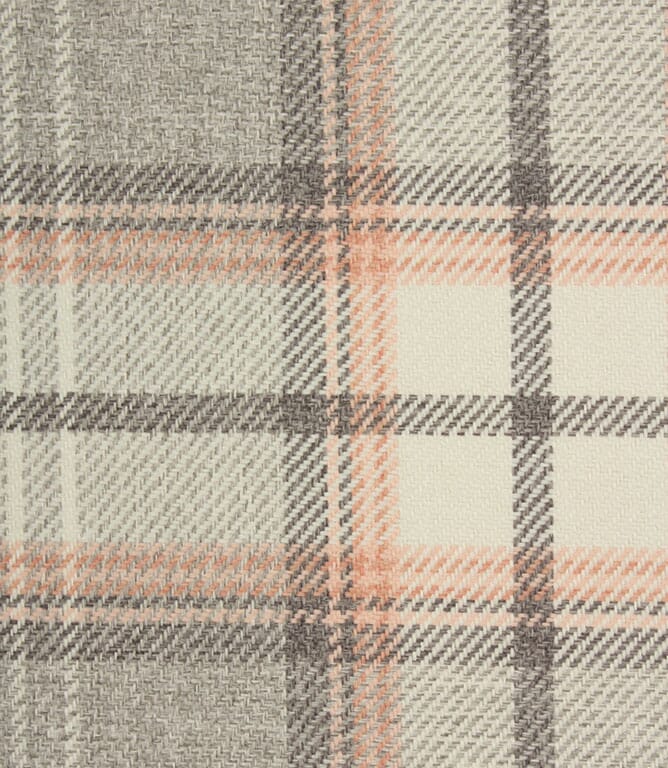 Cranford Check FR Fabric / Pink / Grey