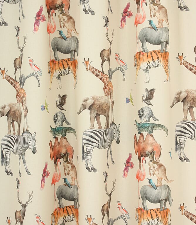 Prestigious Textiles Animal Kingdom Fabric / Rainbow