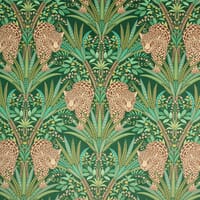 Jungle Jaguar Fabric / Spruce Jungle Jaguar Fabric / Spruce