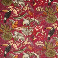 Rainforest Velvet Fabric / Cranberry Rainforest Velvet Fabric / Cranberry