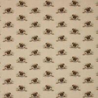 Pug Love Fabric / Natural Pug Love Fabric / Natural