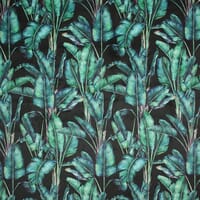Palm Velvet Fabric / Black Palm Velvet Fabric / Black