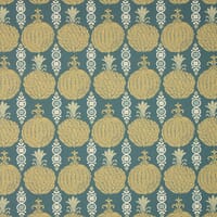 Bloxham Fabric / Indigo / Soft Gold
