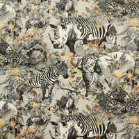 Safari Paradise Velvet Fabric / Stone Safari Paradise Velvet Fabric / Stone