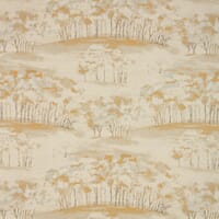 Woodland Scene Fabric / Ochre Woodland Scene Fabric / Ochre