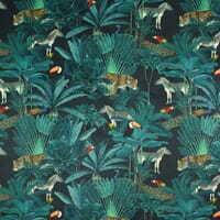 Congo Velvet Fabric / Teal Congo Velvet Fabric / Teal