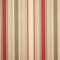Laura Ashley Awning Stripe Fabric / Raspberry / Lichen