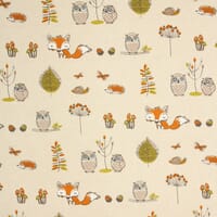 Woodland Fox Fabric / Terracotta Woodland Fox Fabric / Terracotta