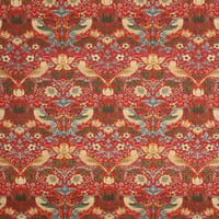 Strawberry Thief Fabric / Red Strawberry Thief Fabric / Red
