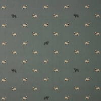 Sophie Allport Pug Fabric / Slate Blue Sophie Allport Pug Fabric / Slate Blue