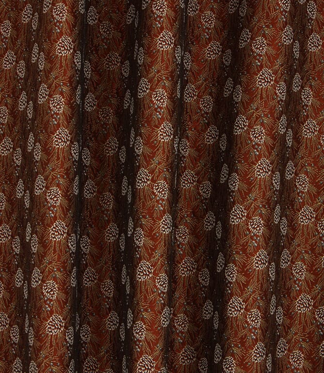Christmas Fern Fabric / Rust