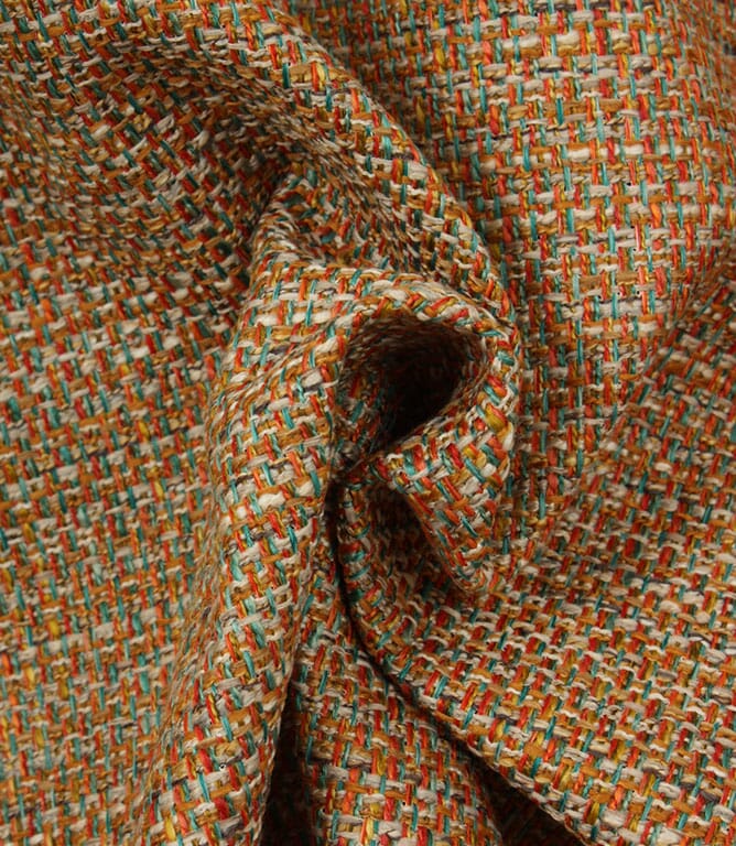 Totnes FR Fabric / Orange / Teal