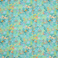 Prado De Flores Lomond Fabric / Papaya / Kingfisher