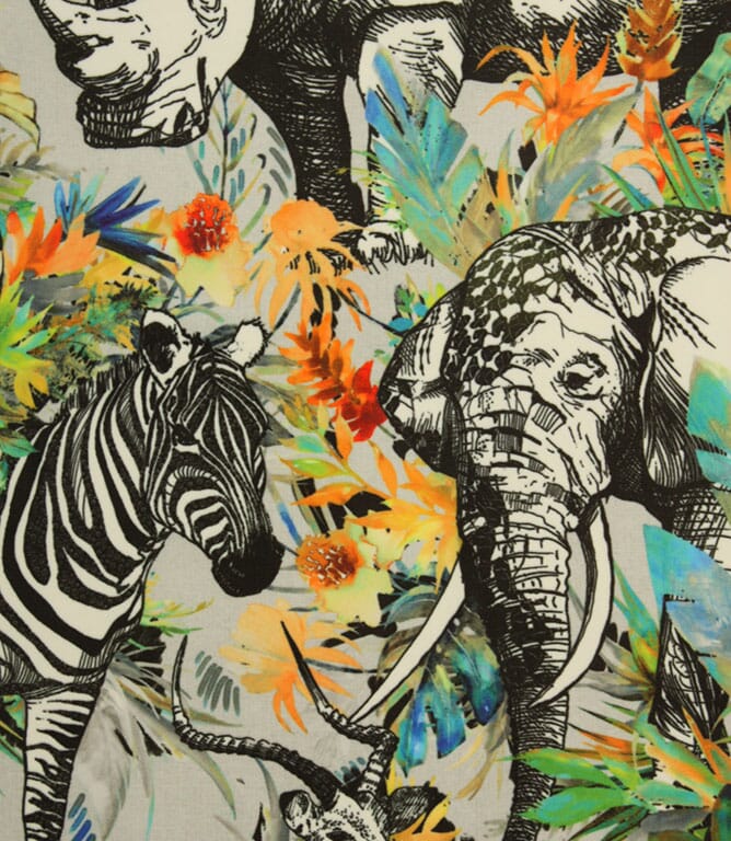 Safari Paradise Velvet Fabric / Jewel