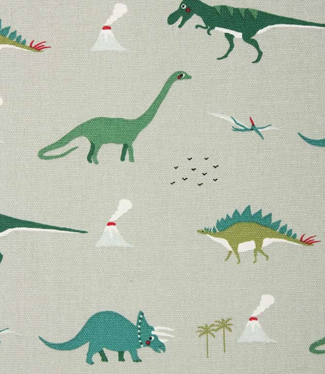 Sophie Allport Dinosaurs Fabric / Sage Blue Just Fabrics