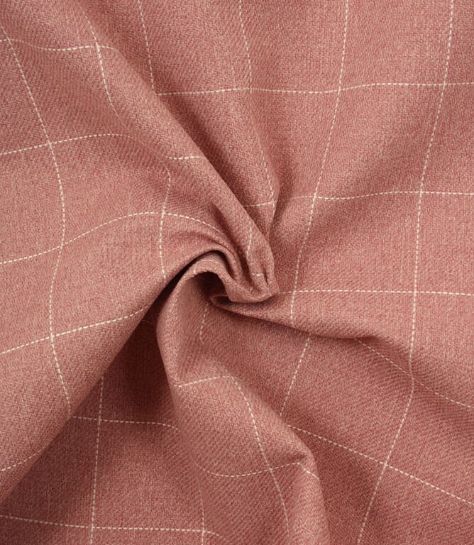Tweedy Check FR Fabric / Rose