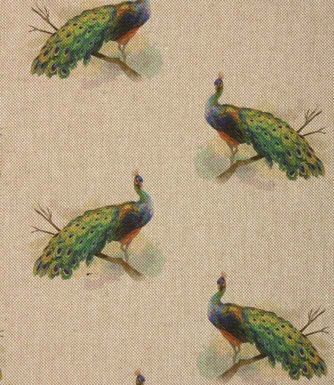 Indian Peafowl Fabric / Linen