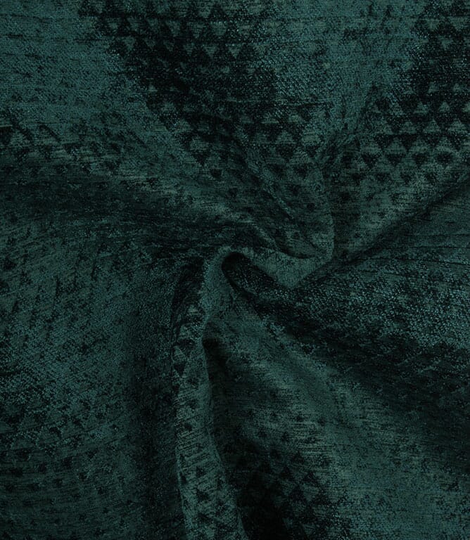 Geo Chenille Stripe FR Fabric / Teal