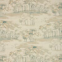 Woodland Scene Fabric / Seafoam