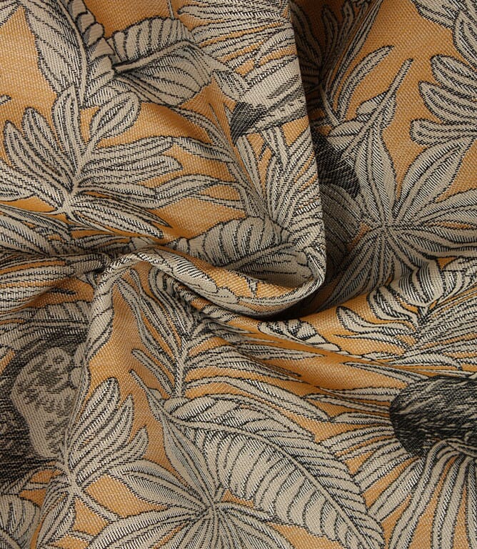 Toucan Outdoor Fabric / Gold