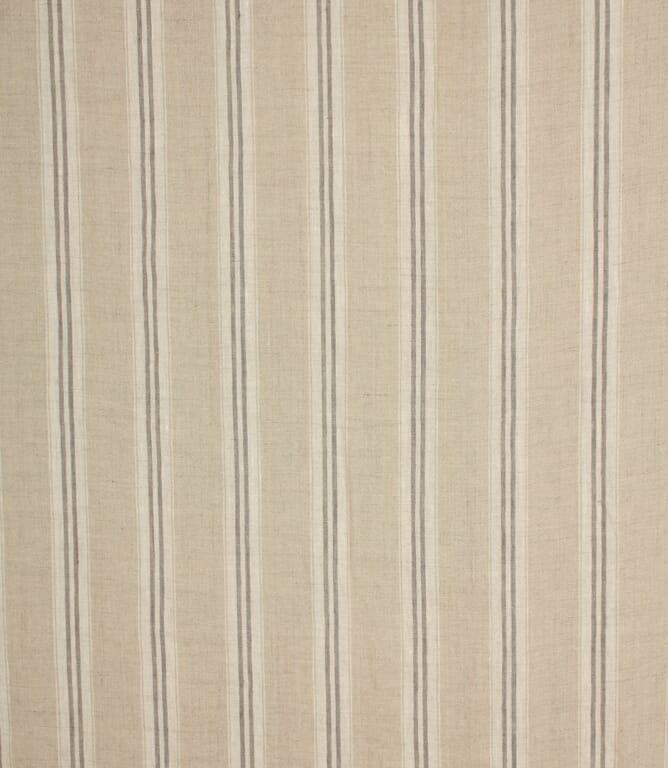 Cotswold Linen Stripe Fabric / Charcoal