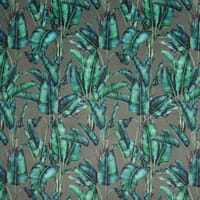 Palm Velvet Fabric / Grey
