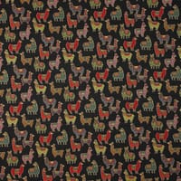 Alpaca Mini Tapestry Fabric / Black Alpaca Mini Tapestry Fabric / Black