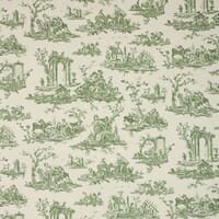 French Toile Fabric / Sap Green French Toile Fabric / Sap Green