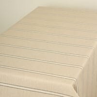 Linen Stripe Acrylic Tablecloth Fabric / Black