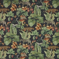 Tropical Forest Tapestry Fabric / Marine Tropical Forest Tapestry Fabric / Marine