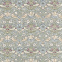 Morris & Co Strawberry Thief Fabric / Slate / Vellum Morris & Co Strawberry Thief Fabric / Slate / Vellum
