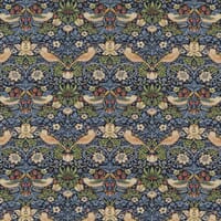 Morris & Co Strawberry Thief Fabric / Indigo / Mineral Morris & Co Strawberry Thief Fabric / Indigo / Mineral