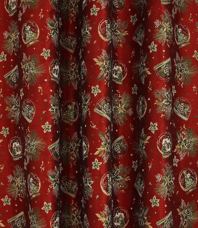 Christmas Tapestry Fabric / Red