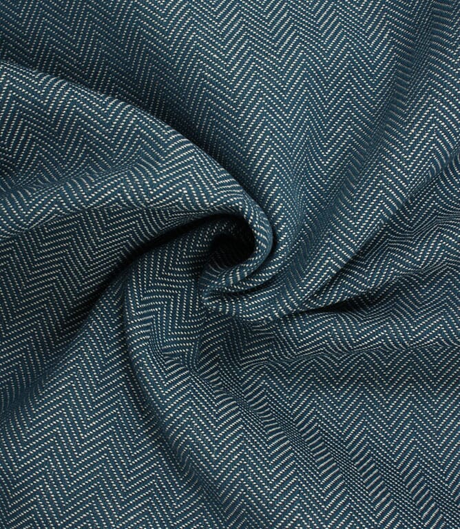 Harlyn Wide Herringbone Fabric / Blue
