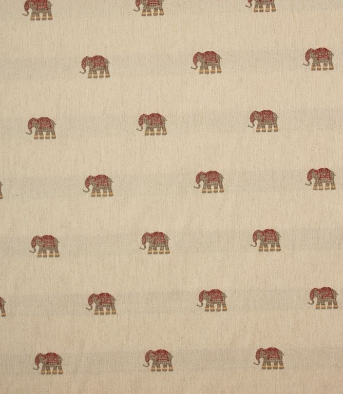 Elephants C Fabric / Red