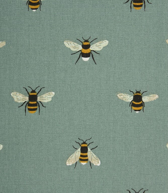 Sophie Allport Bees Fabric / Teal