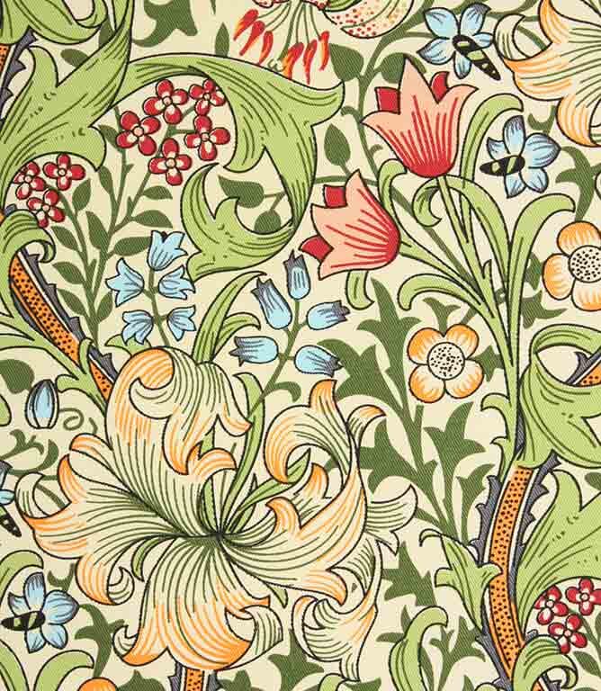 William Morris  Golden Lily Fabric / Multi