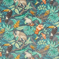Rainforest Velvet Fabric / Bluestone Rainforest Velvet Fabric / Bluestone
