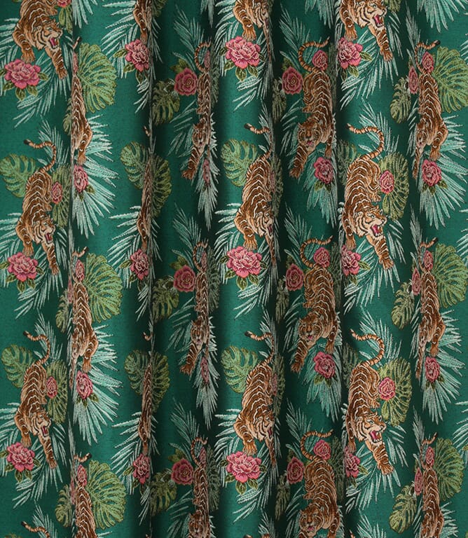 Full Roll of Crouching Tiger / Emerald Fabric