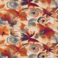 Harlequin Flores Fabric / Rust / Ruby / Nordic Blue