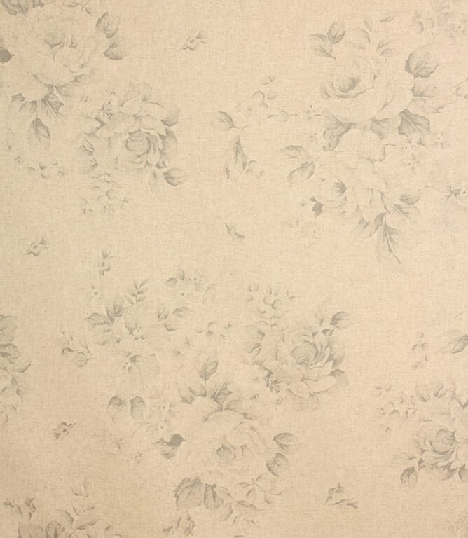 Grande Floral PVC Fabric / Grey