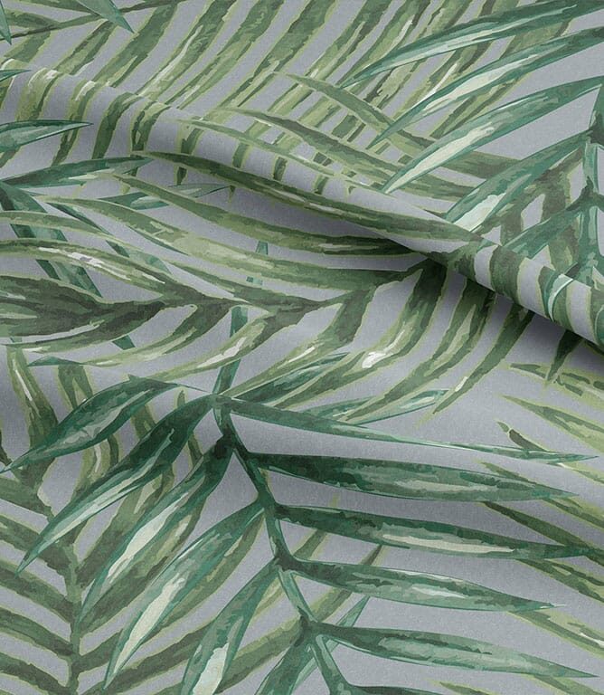 Palm Leaves Outdoor Fabric / Dove