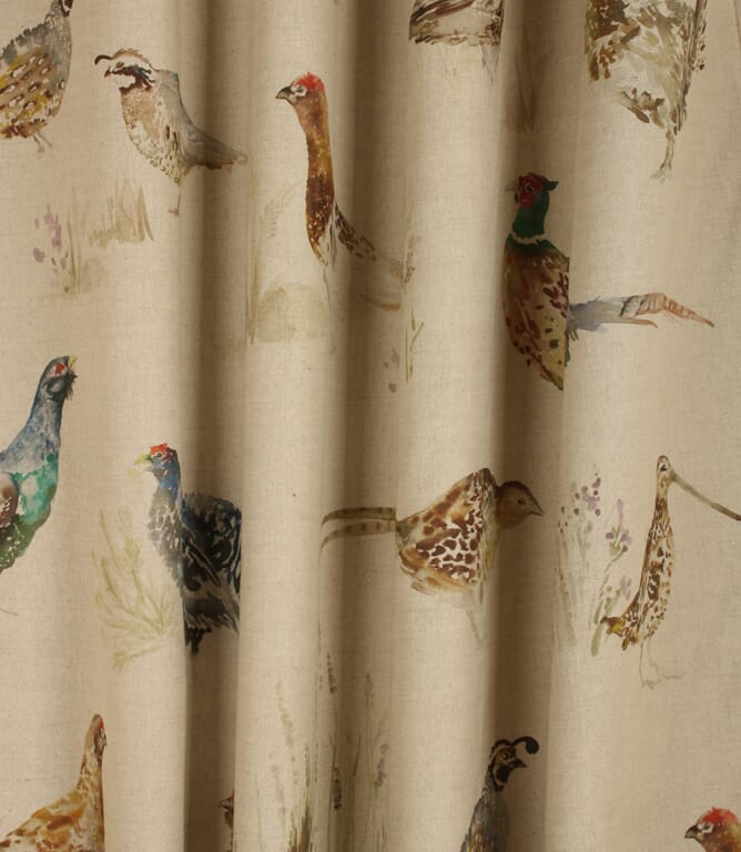 voyage maison game birds fabric