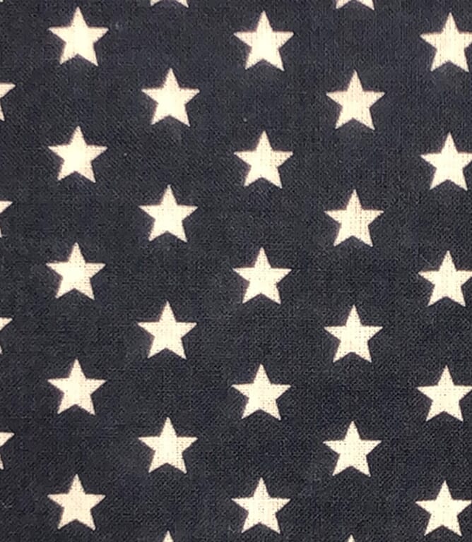 Small Star Fabric / Navy | Just Fabrics